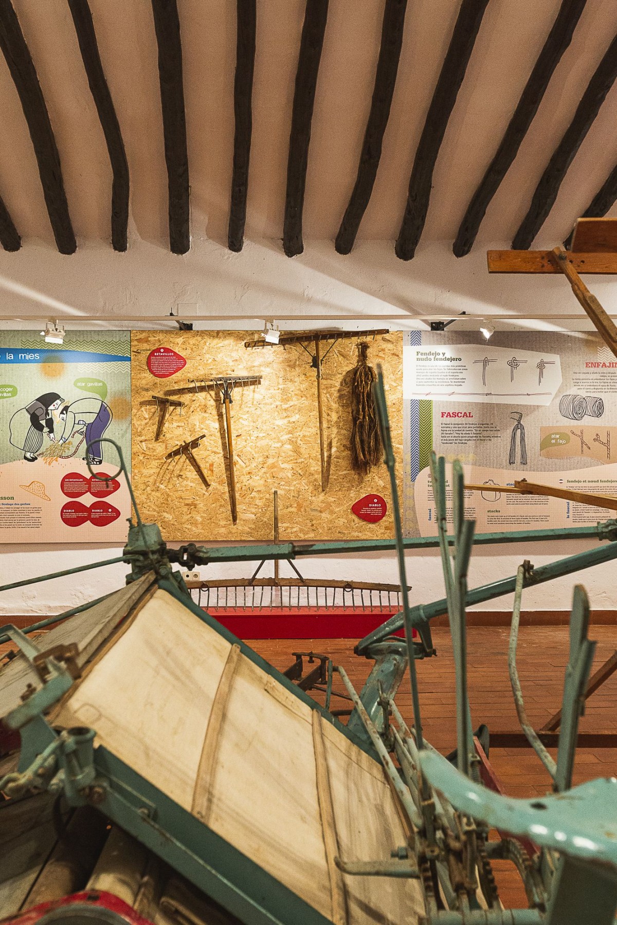 Herramientas agrícolas en el Museo Etnológico de Belchite